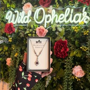 Downton Abbey Silver and Purple Necklace